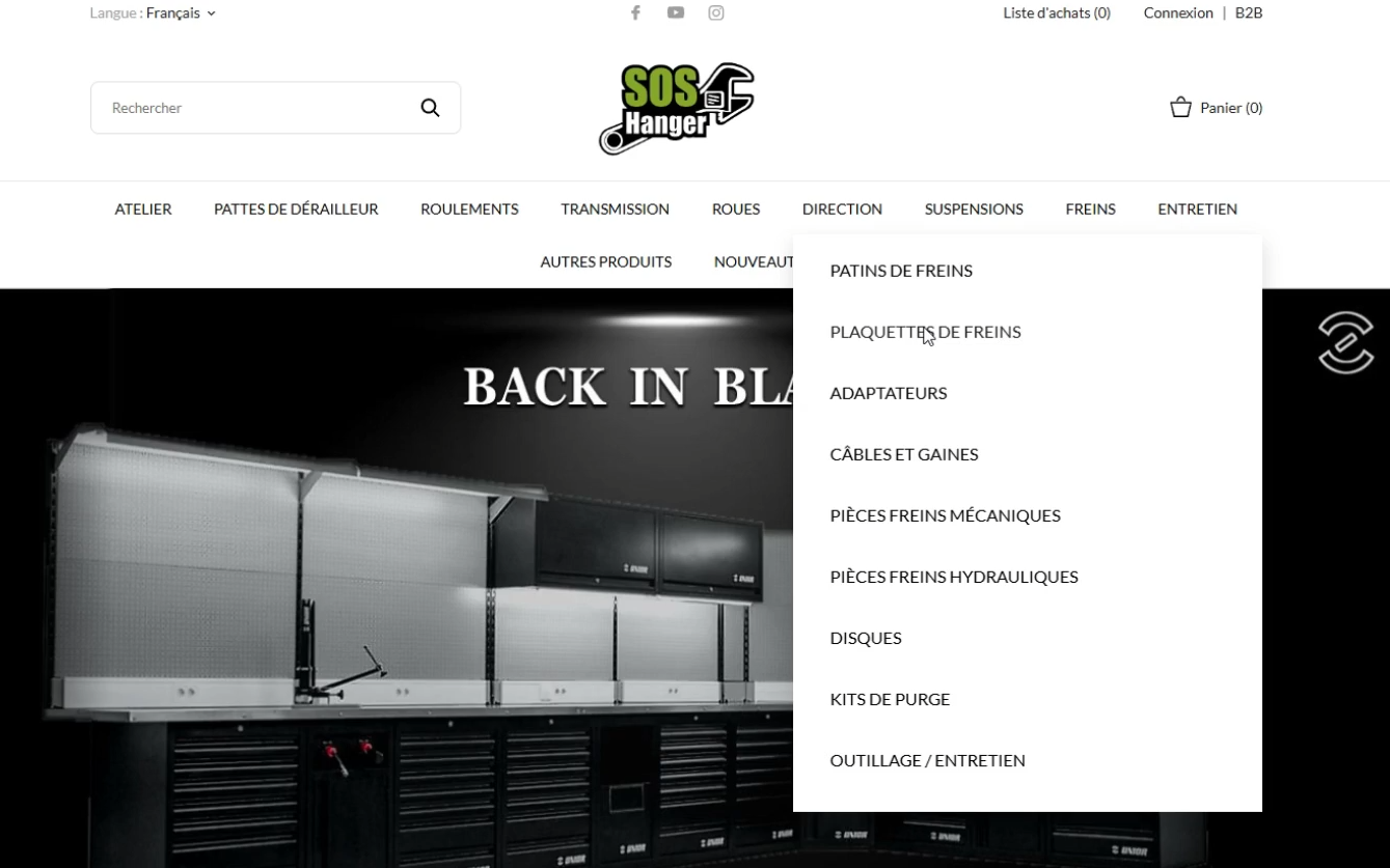 Commande de pièces pour réparation e-bike